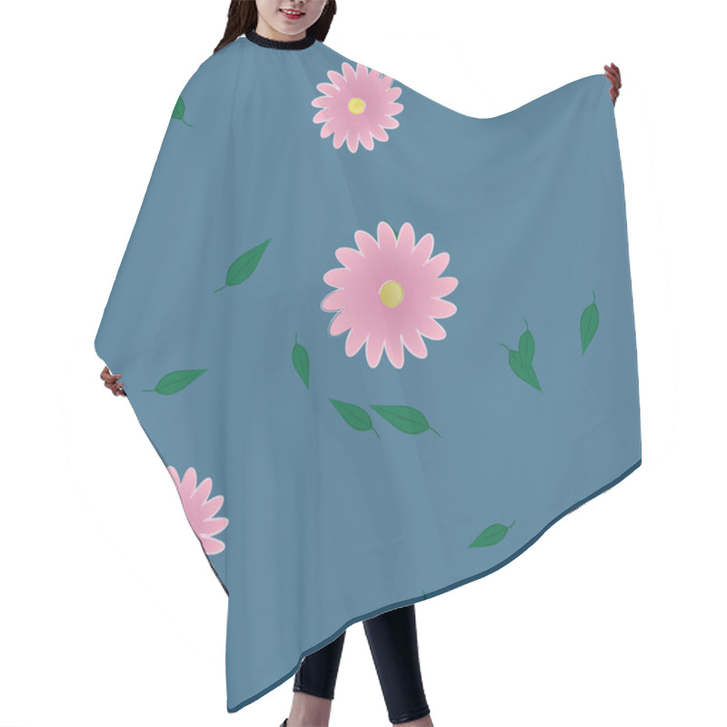 Personality  Beautiful Floral Seamless Background With Flowers Vector Illustration Hair Cutting Cape