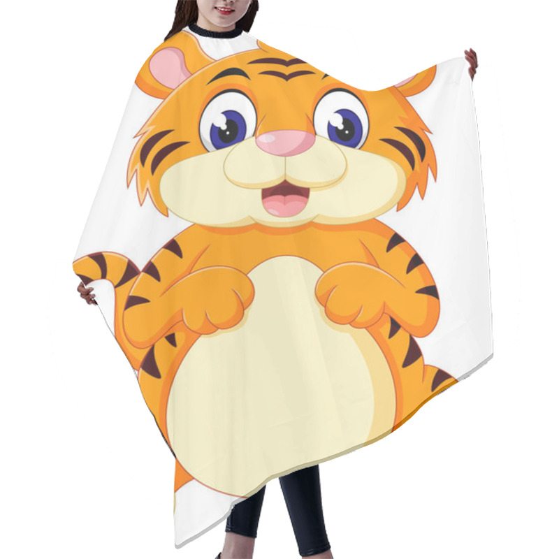 Personality  Cute Tiger Cartoon Roaring Hair Cutting Cape