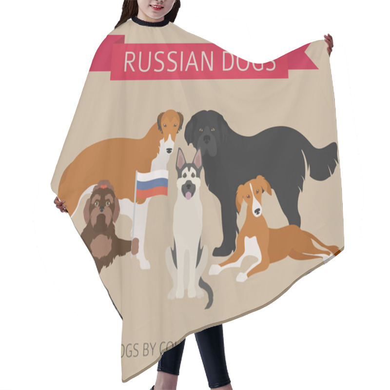 Personality  Dogs By Country Of Origin. Russian Dog Breeds. Infographic Templ Hair Cutting Cape