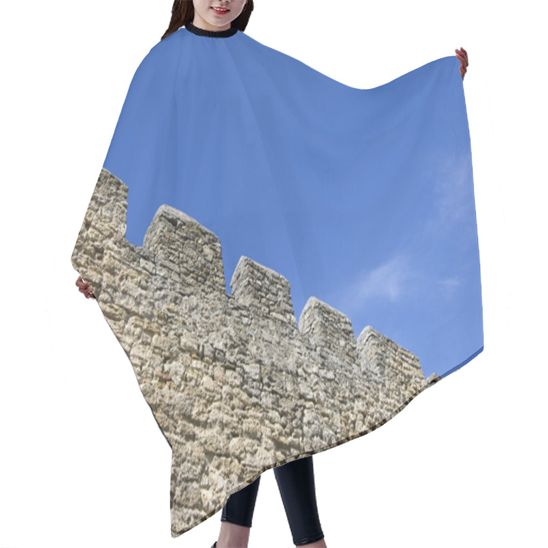 Personality  Merlons of an old fortress wall hair cutting cape