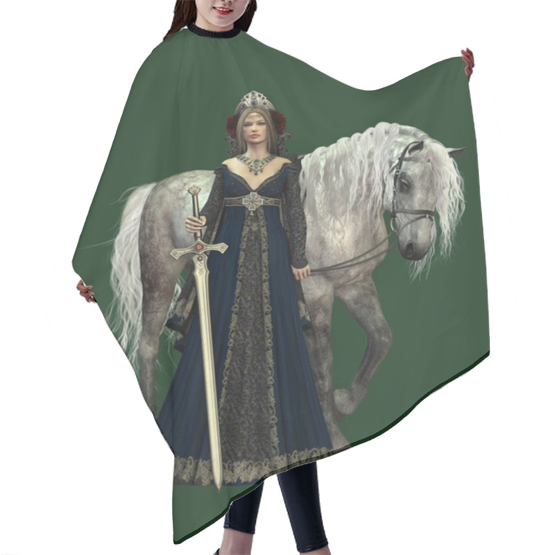 Personality  Lady Of The Castle CA Hair Cutting Cape