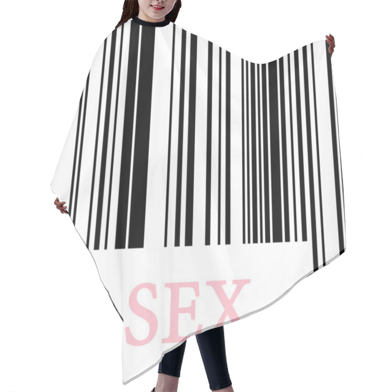 Personality  Sex Barcode Hair Cutting Cape