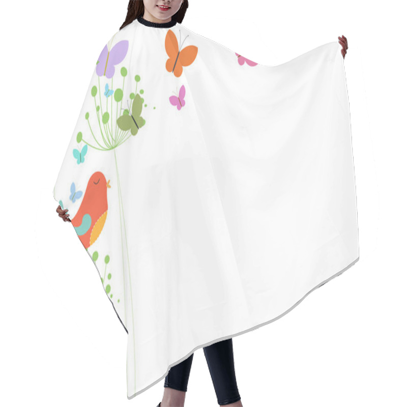 Personality  Bird With Heart And Dandelions Hair Cutting Cape