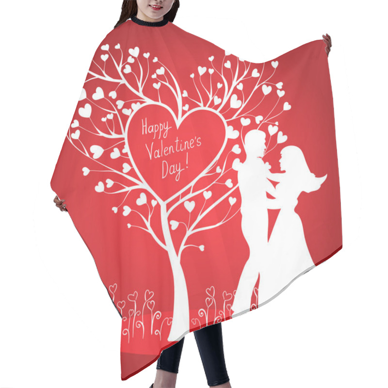 Personality  Greating Valentines Card With Dancing Couple Hair Cutting Cape