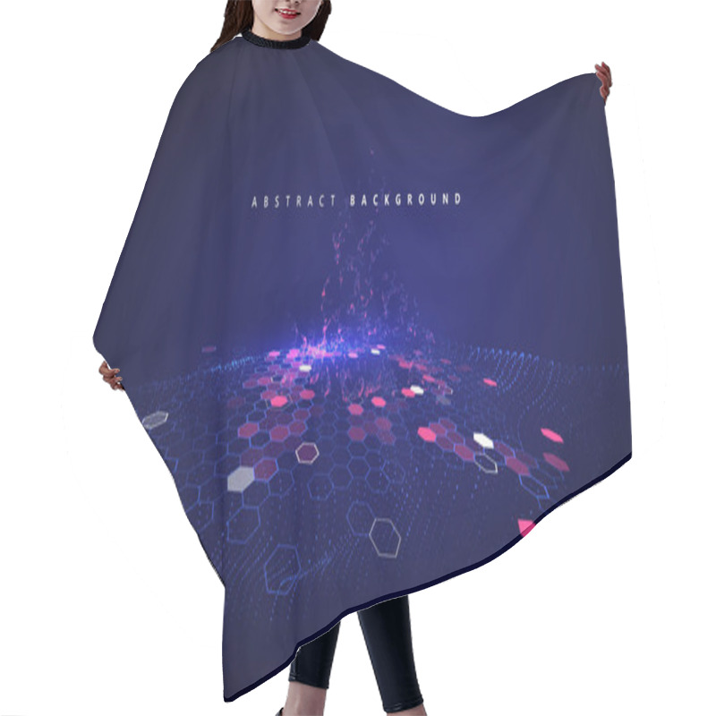 Personality  Matrix Of Countless Blocks, Big Data, Quantum Computer Concept,cloud Computing. Hair Cutting Cape