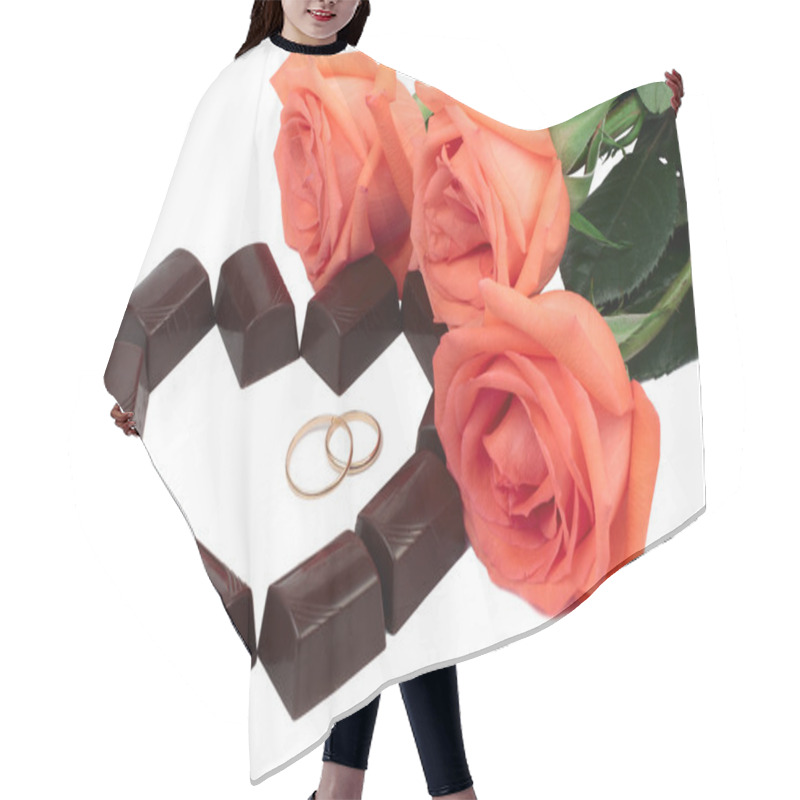 Personality  Roses And Chocolate Hair Cutting Cape