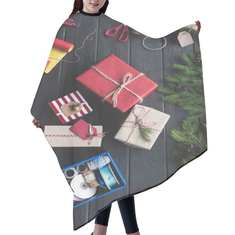 Personality  Christmas Gifts Composition Hair Cutting Cape