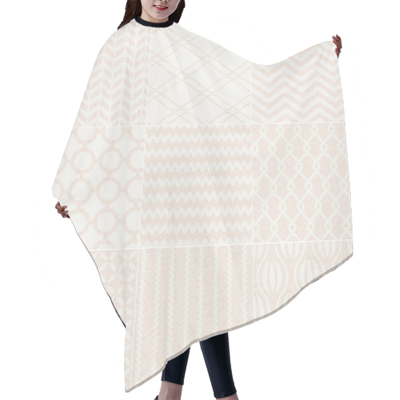 Personality  Seamless Geometric Pattern Grain Paper Texture Hair Cutting Cape