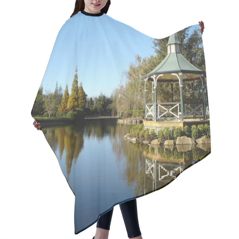 Personality  Gazebo Near Lake Hair Cutting Cape