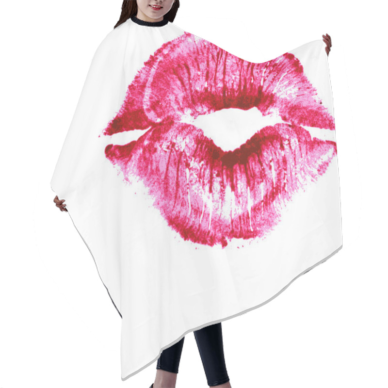 Personality  Vector Lipstick Kiss Hair Cutting Cape