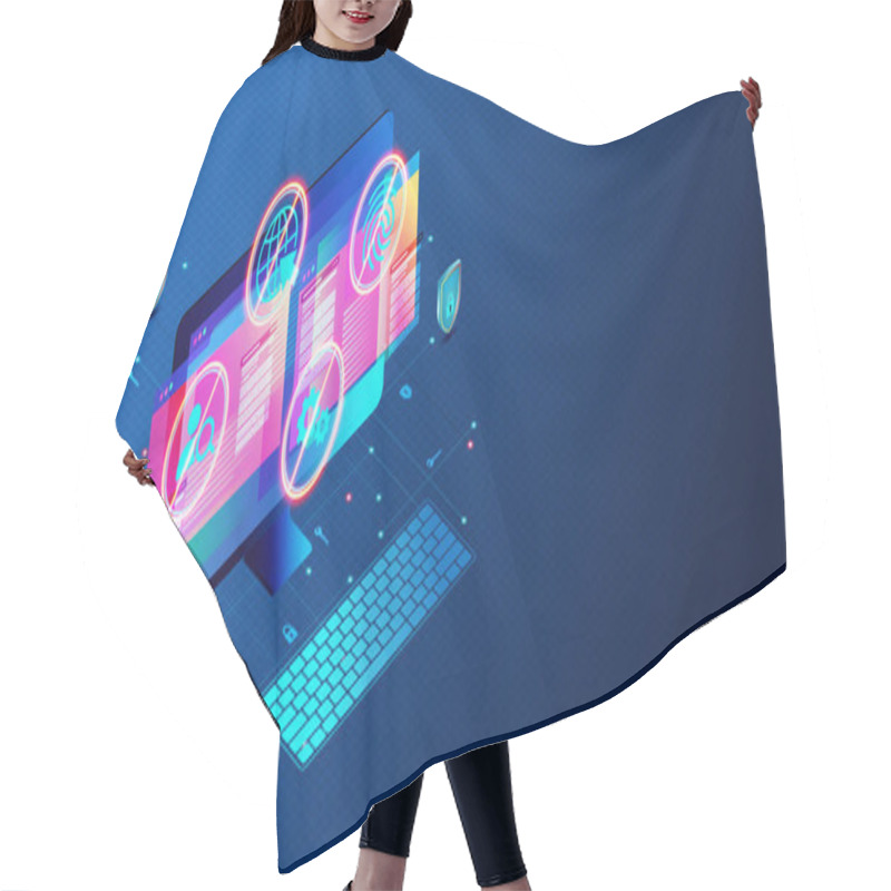 Personality  Anti-detect Browser - Specialized Web Browser Designed To Enhance User Anonymity And Privacy By Obfuscating Digital Fingerprints - 3D Illustration Hair Cutting Cape