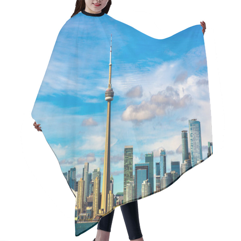 Personality  Panoramic View Of Toronto Cityscape  In A Sunny Day, Ontario, Canada Hair Cutting Cape