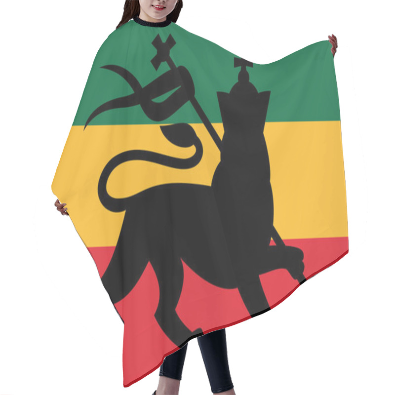 Personality  Rastafarian Flag With The Lion Hair Cutting Cape