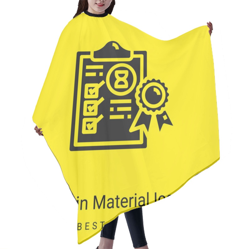 Personality  Assurance Minimal Bright Yellow Material Icon Hair Cutting Cape