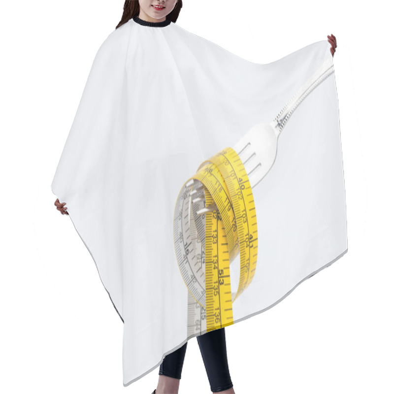 Personality  Measuring Tape On Fork Hair Cutting Cape