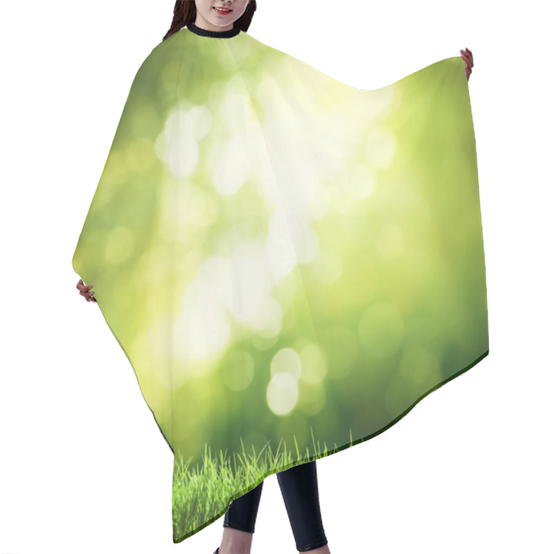 Personality  Green Grass In Sunny Forest Hair Cutting Cape