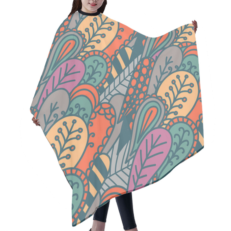 Personality  Abstract Doodle Feathers Hair Cutting Cape