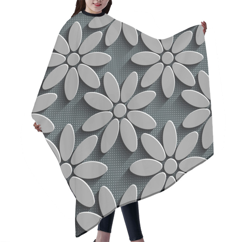 Personality  Seamless Abstract Floral Pattern Hair Cutting Cape