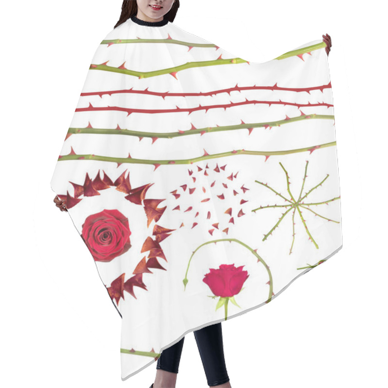 Personality  Rose Thorns Collection Hair Cutting Cape