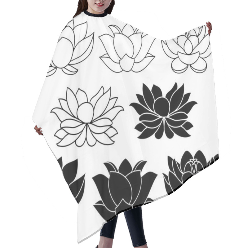 Personality  Lotus Flower Set Hair Cutting Cape