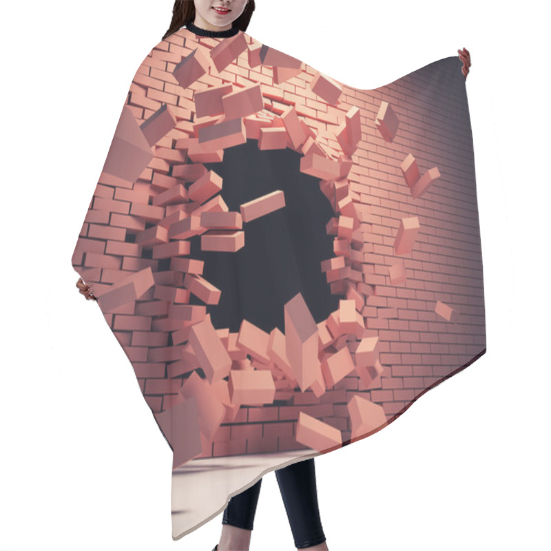 Personality  Destruction Wall Hair Cutting Cape