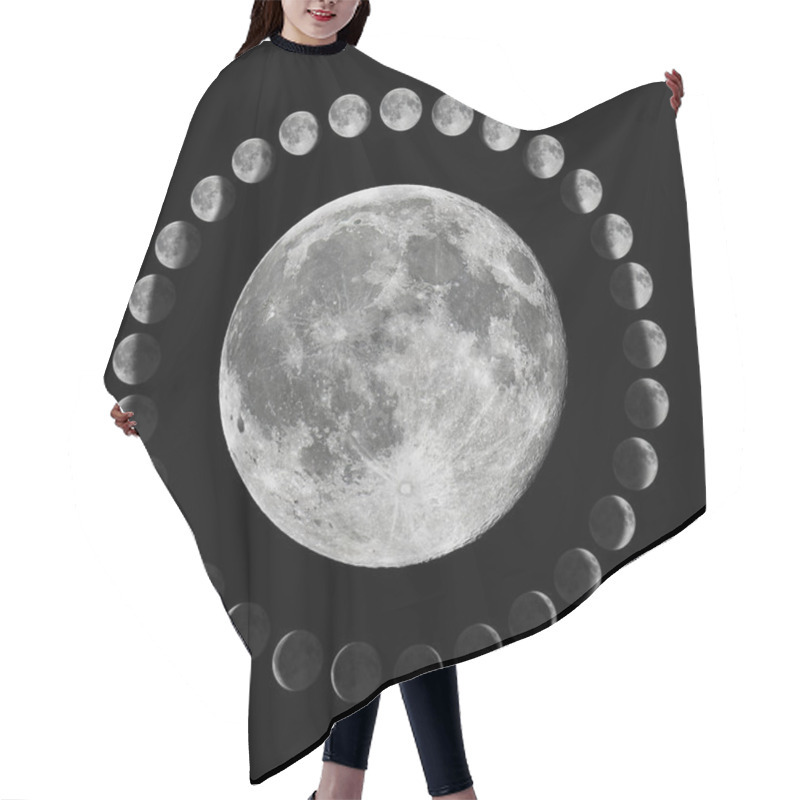 Personality  Phases Of The Moon. Lunar Cycle.  Hair Cutting Cape