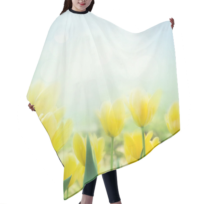 Personality  Yellow Tulips Hair Cutting Cape