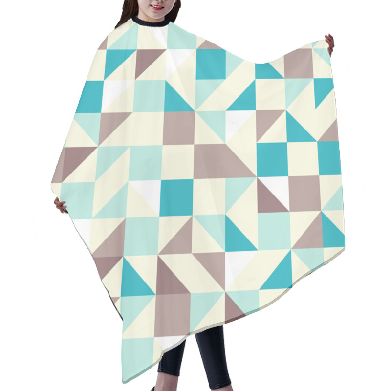 Personality  Brown And Blue Tiles Hair Cutting Cape