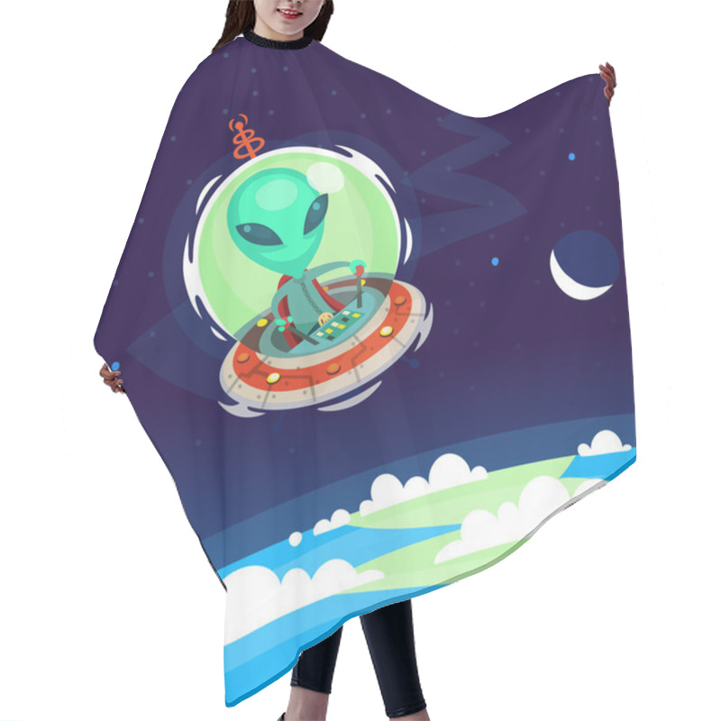 Personality  Alien In The Sky Hair Cutting Cape