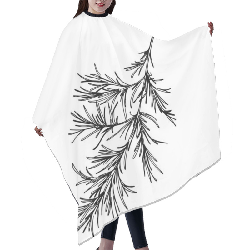 Personality  Black And White Closeup Illustration Of Plant Hair Cutting Cape