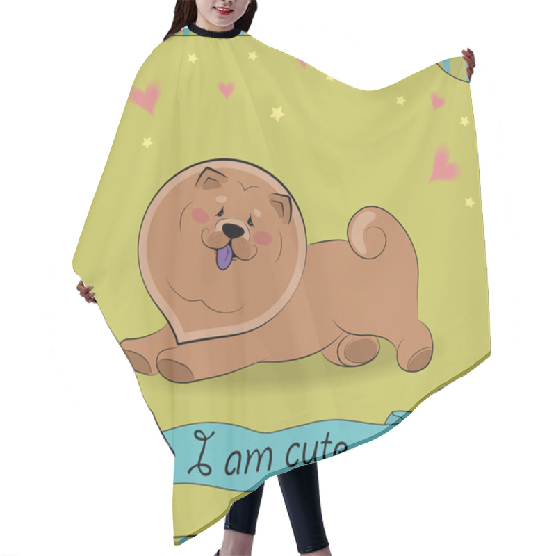 Personality  Cute Dog Chow Hair Cutting Cape