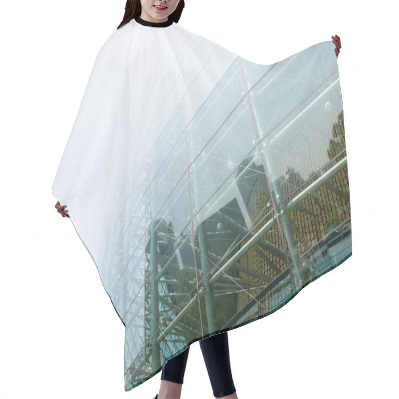 Personality  Glass Building Hair Cutting Cape