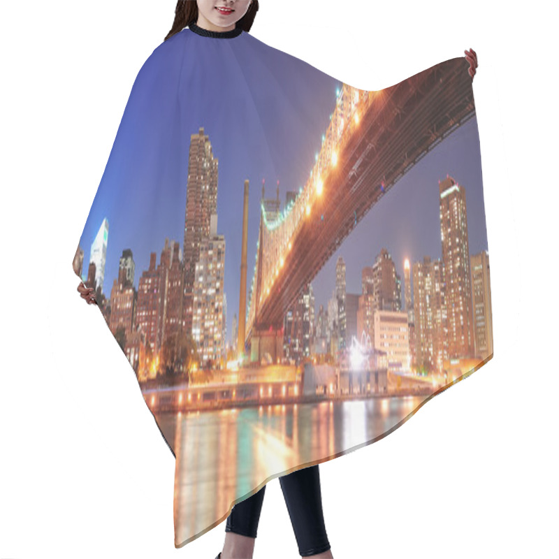 Personality  Queensboro Bridge And Manhattan Hair Cutting Cape