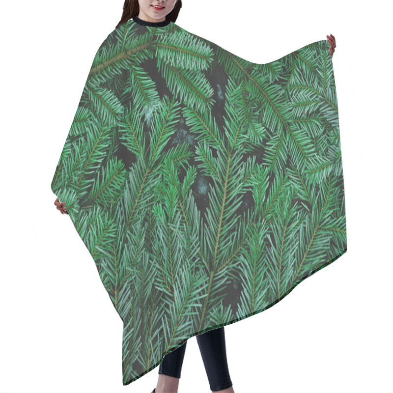 Personality  Green Pine Leaves Background Hair Cutting Cape