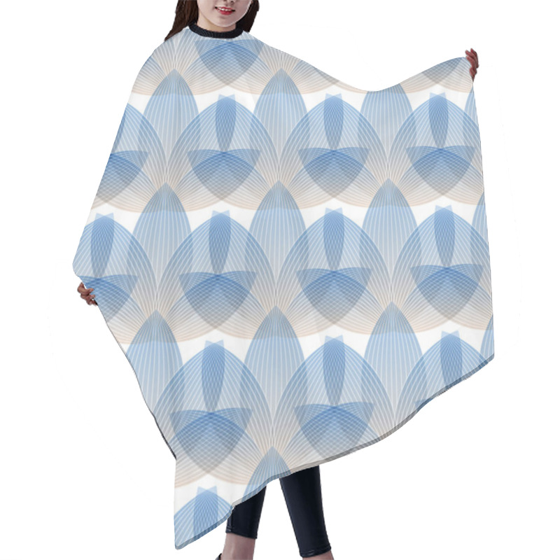 Personality  Abstract Seamless Blue Pattern, Geometric Shapes Hair Cutting Cape