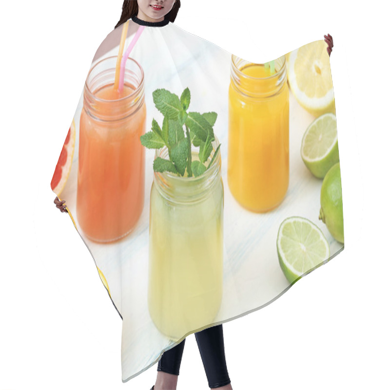 Personality  Fresh Fruits Juice Hair Cutting Cape