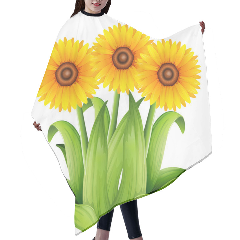 Personality  Sunflower Hair Cutting Cape