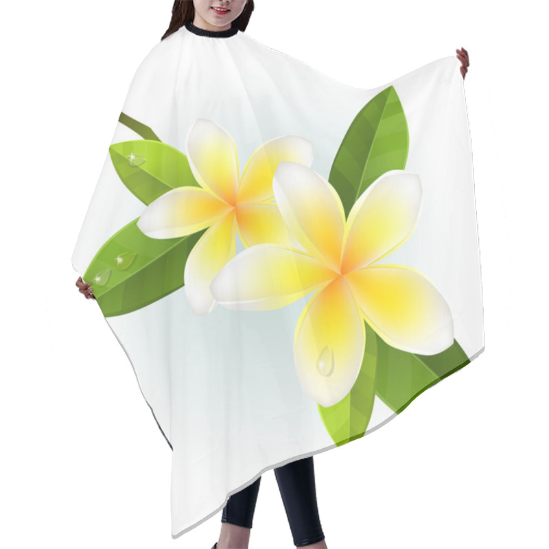 Personality  Frangiapani Flowers Hair Cutting Cape