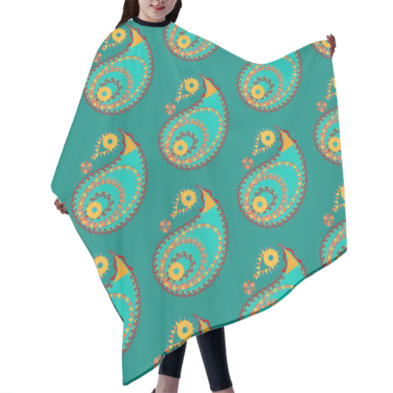 Personality  Seamless Indian Pattern Hair Cutting Cape