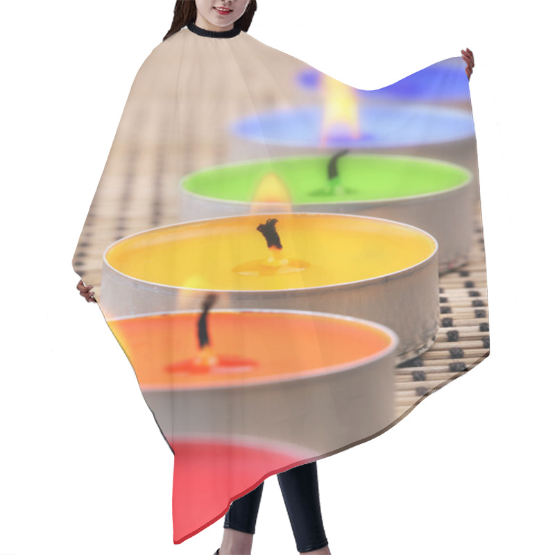 Personality  Rainbow Candles Hair Cutting Cape