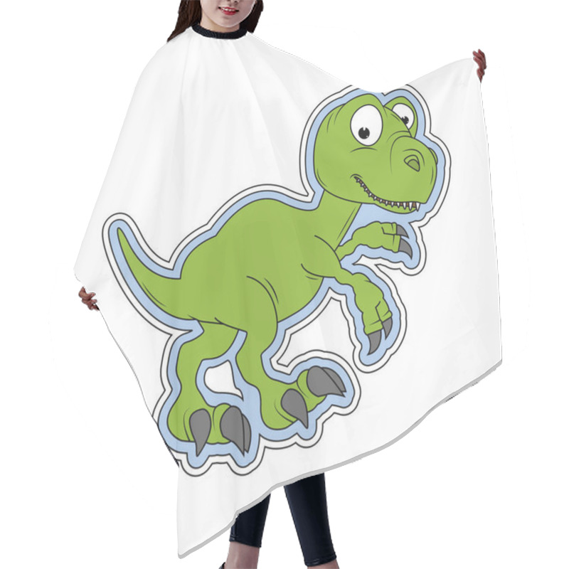 Personality  Cute Dinosaur Animal Cartoon, Simple Vector Illustration Hair Cutting Cape