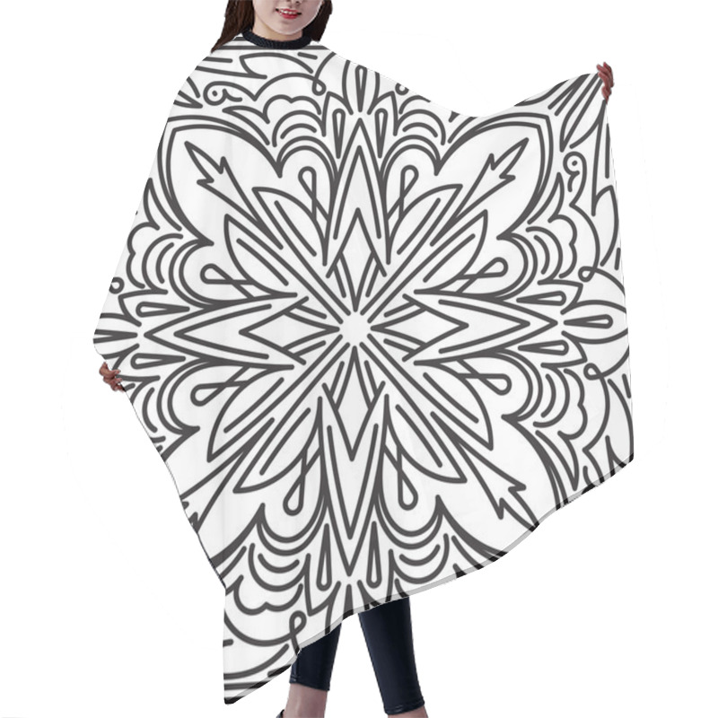 Personality  Square Mandala, Ethnic Decorative Element. Hair Cutting Cape