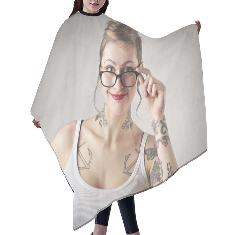 Personality  Nerd Alternative Woman Hair Cutting Cape