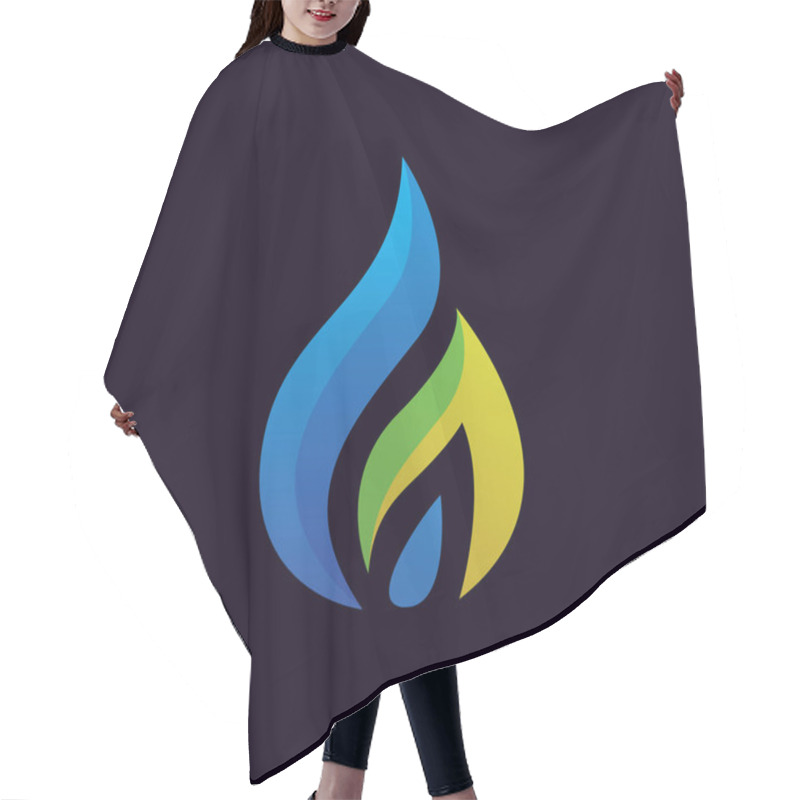 Personality  Flame Fire Gas Industry Logo Icon Vector Hair Cutting Cape