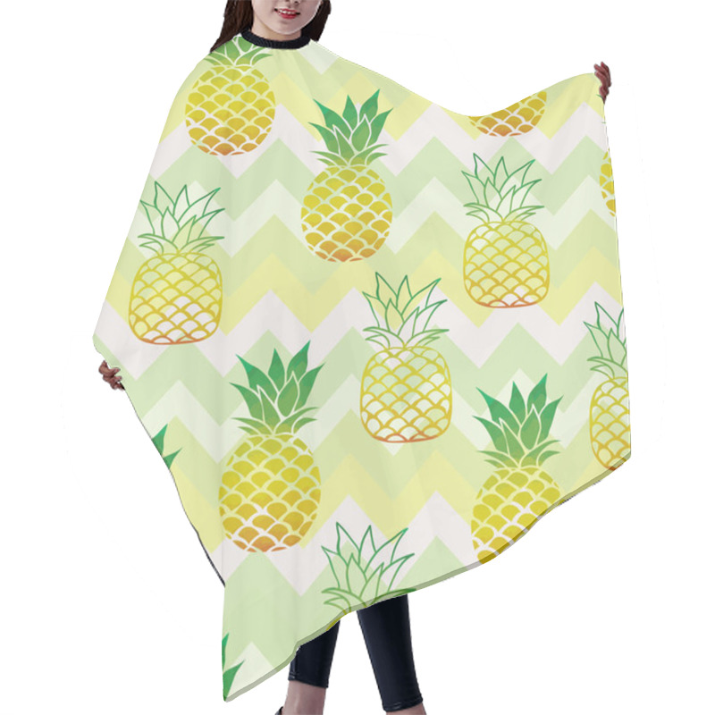 Personality  Pineapple Pattern , Vector, Illustration Hair Cutting Cape