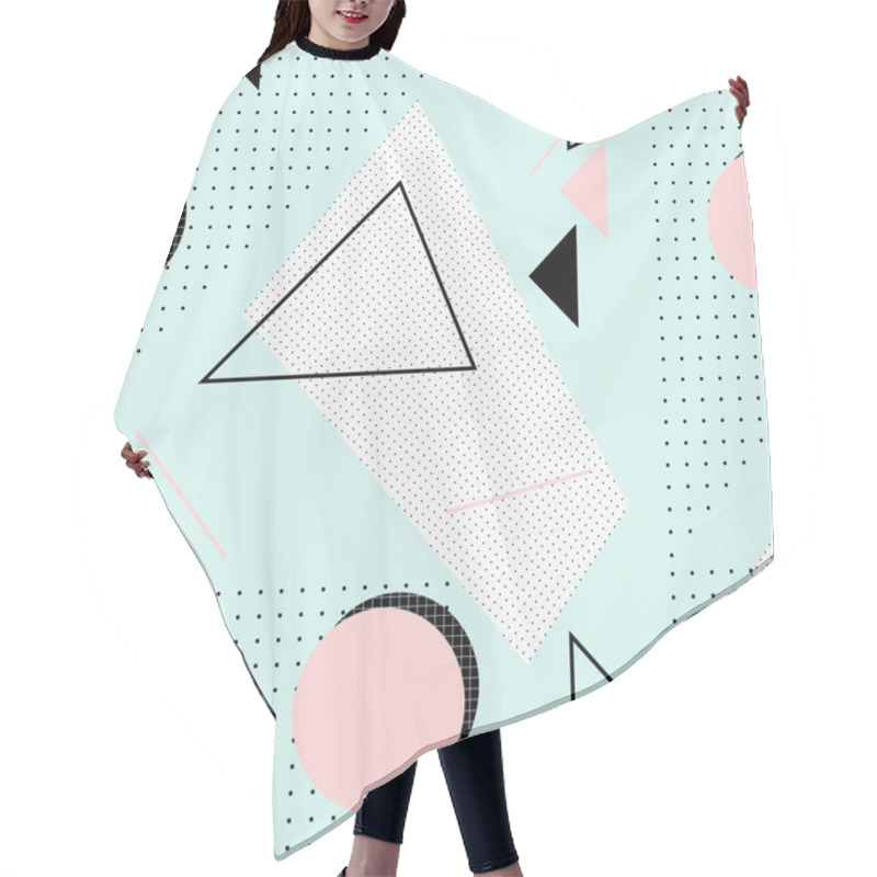 Personality  Retro Geometric Pattern Hair Cutting Cape