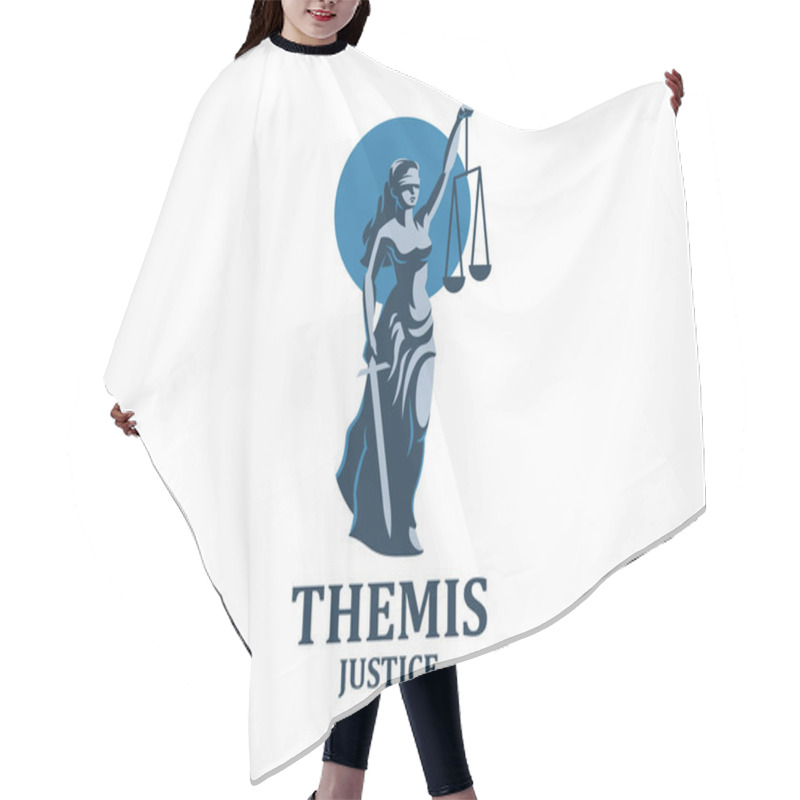 Personality  The Goddess Of Justice Themis. Set. Vector Illustration Hair Cutting Cape