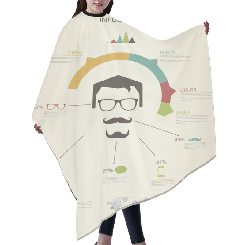 Personality  Infografics Hair Cutting Cape