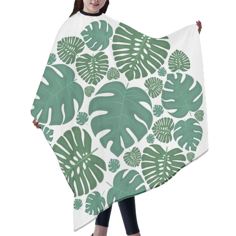 Personality  Palm Leaf Decoration Hair Cutting Cape