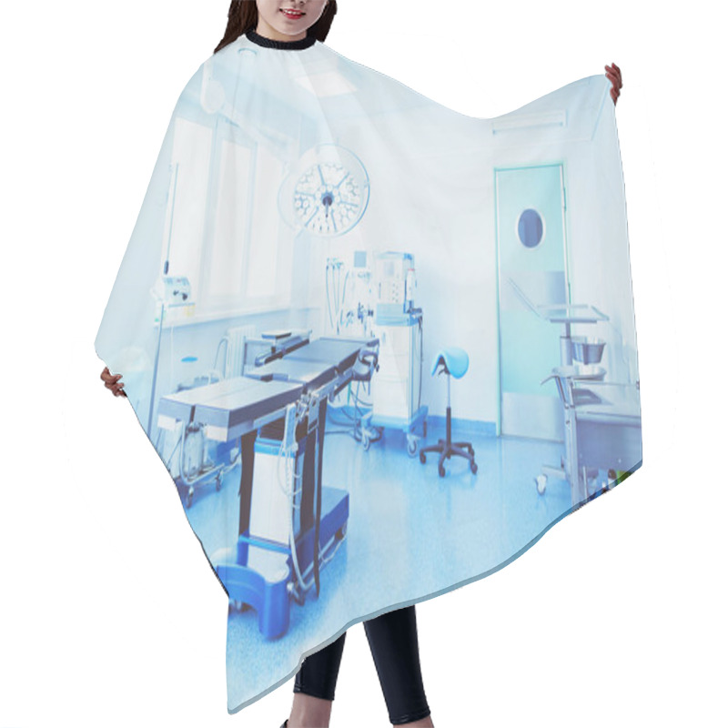 Personality  Interior Of Operating Room In Modern Clinic Hair Cutting Cape